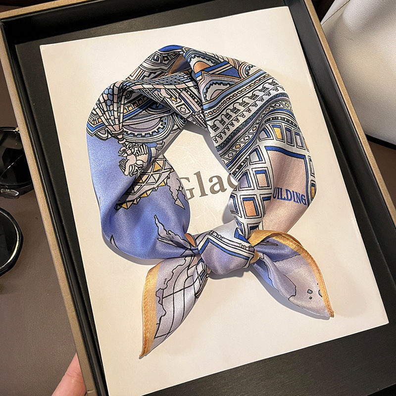 53 Silk Square Scarf 53*53cm Printed ribbon scarf