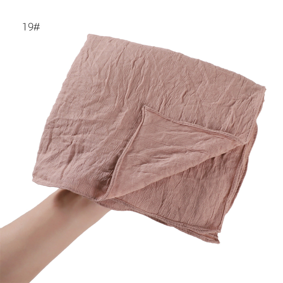 YZ198 Natural wrinkle soft long scarf solid color women's shawl