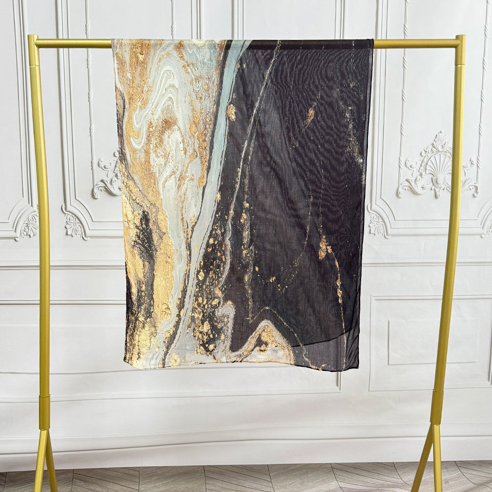 WJ002 Modal printed muslin scarf