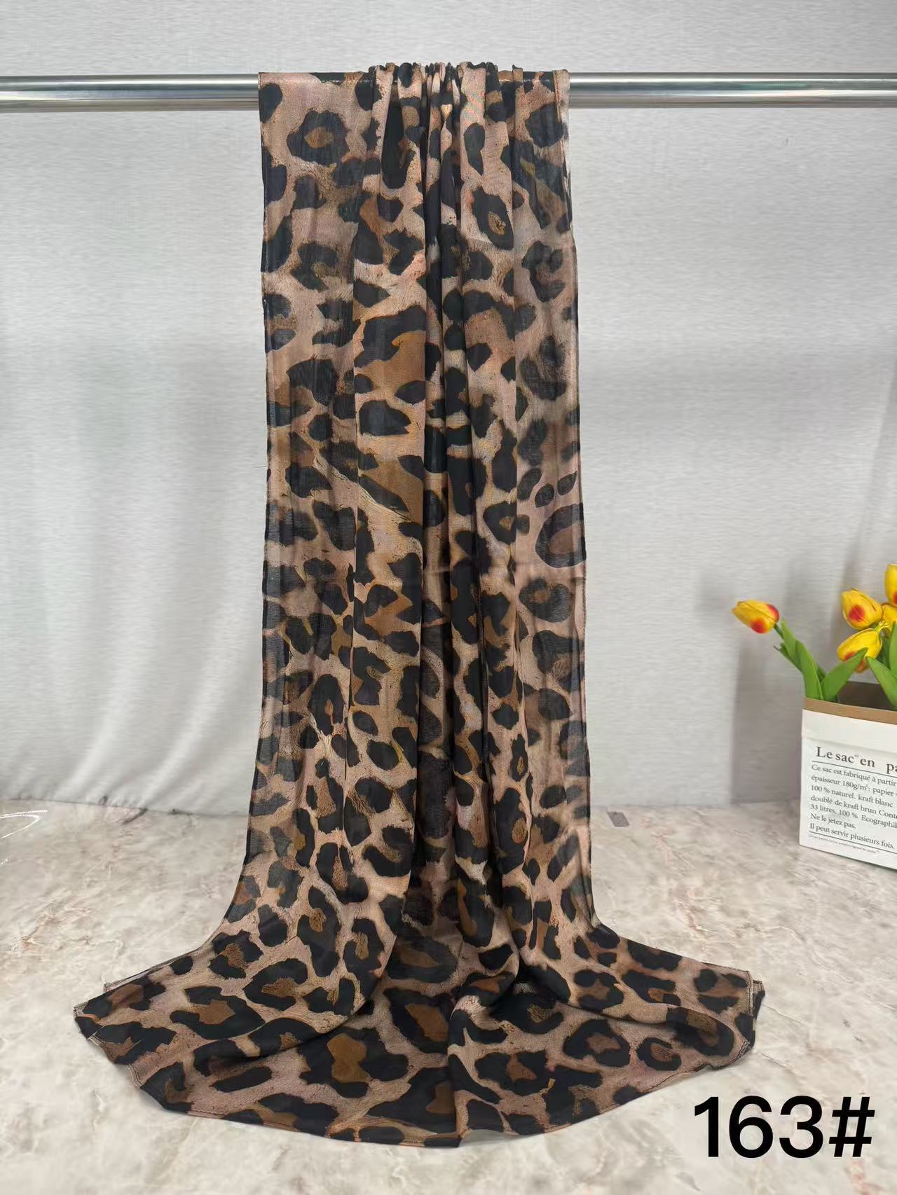 HY013 Printed modal Muslim hijab single stitch