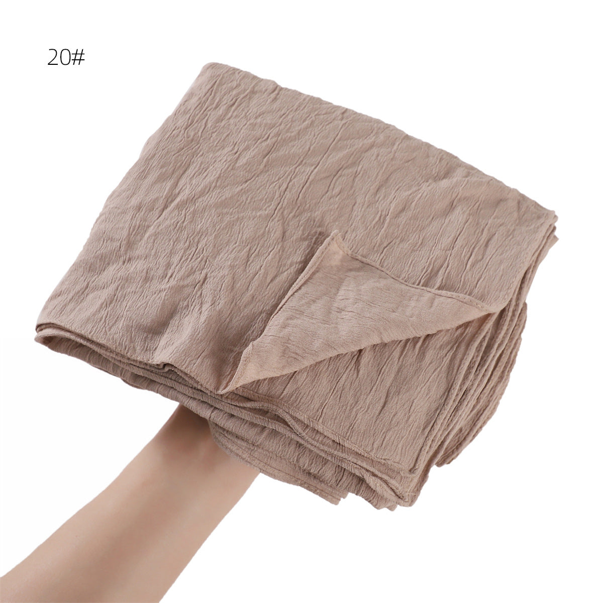 YZ198 Natural wrinkle soft long scarf solid color women's shawl