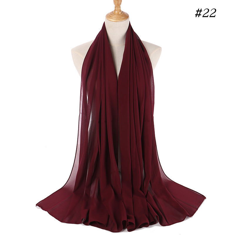 MSL006 Women's pearl chiffon bubble headscarf scarf - MinYang Fashion Apparel Accessory Manufacturer