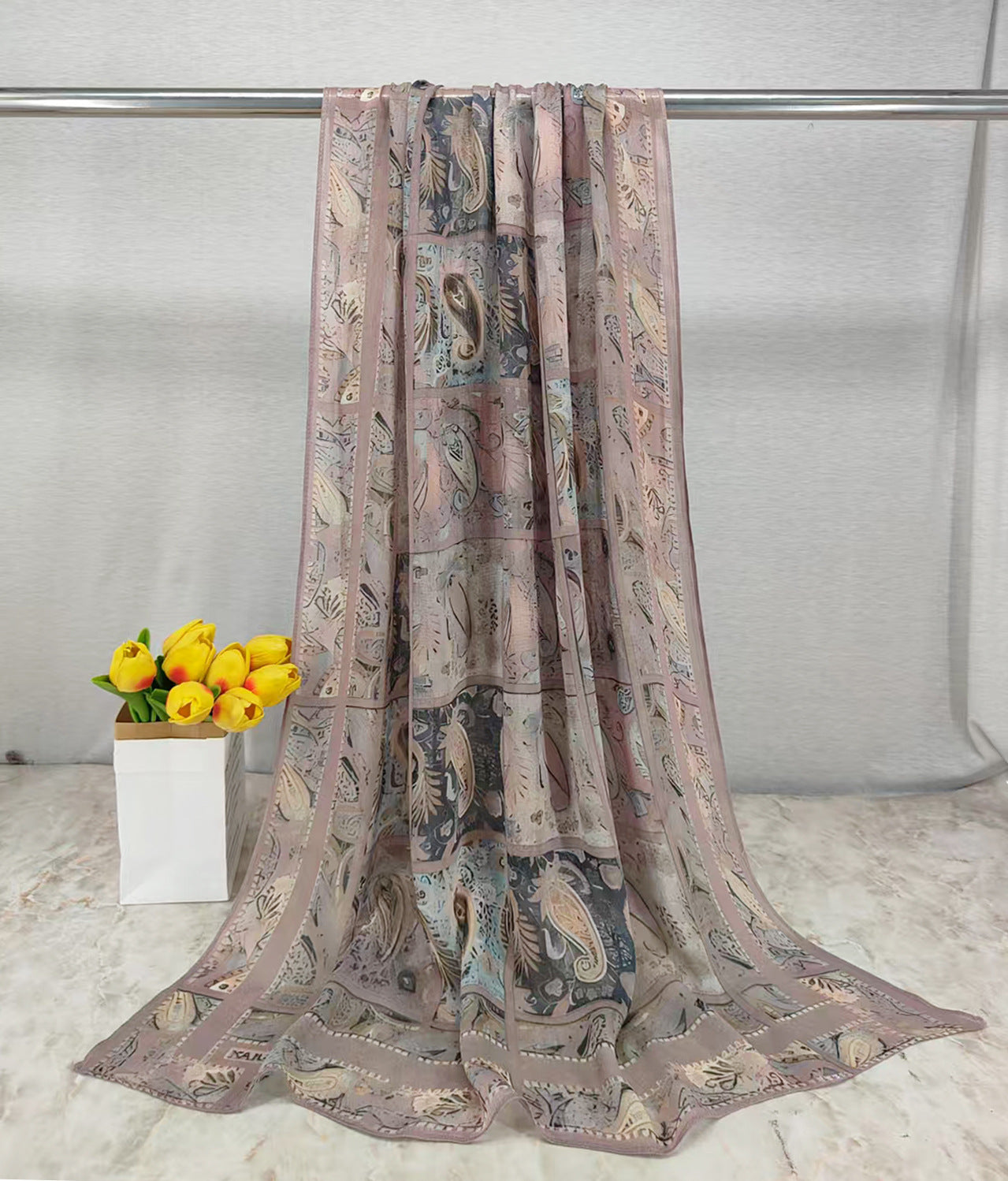 MYE001 Watercolor Modal Cotton Digital Print Scarf