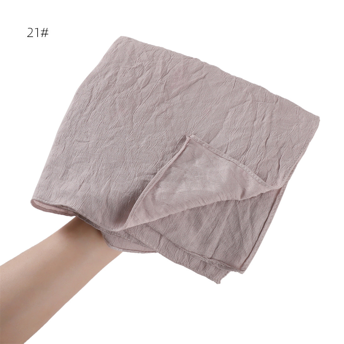 YZ198 Natural wrinkle soft long scarf solid color women's shawl