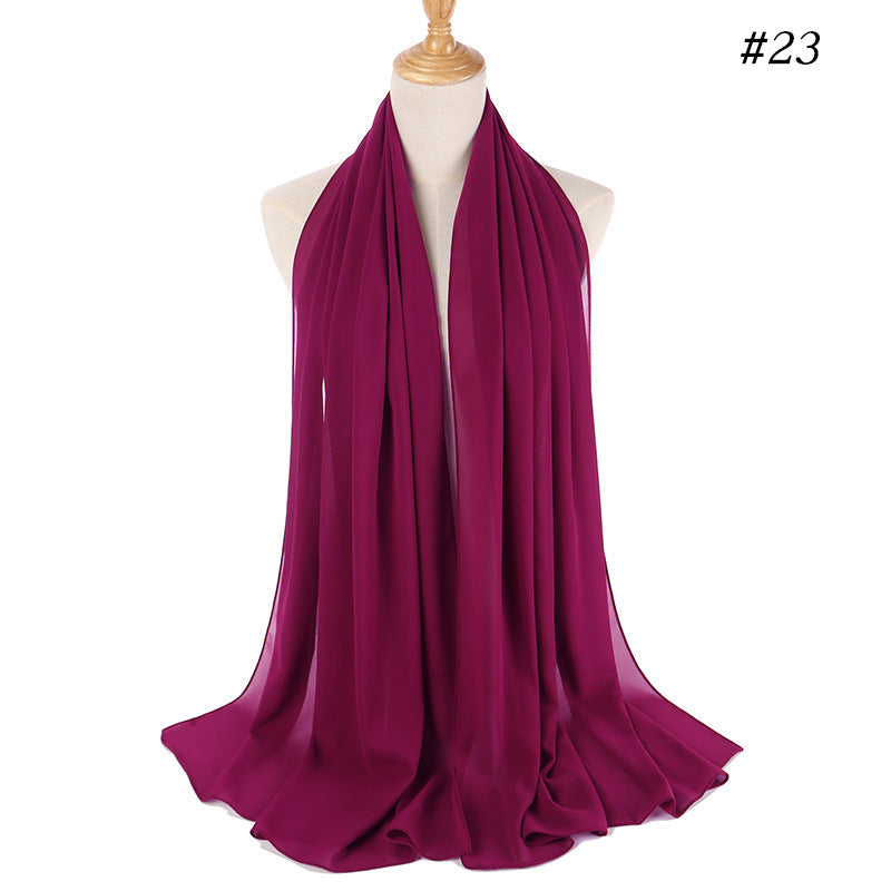 MSL006 Women's pearl chiffon bubble headscarf scarf - MinYang Fashion Apparel Accessory Manufacturer