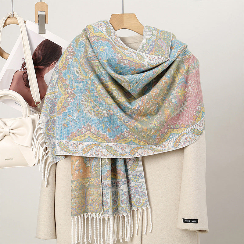 MY07 New core-spun yarn thick warm scarf - MinYang Fashion Apparel Accessory Manufacturer