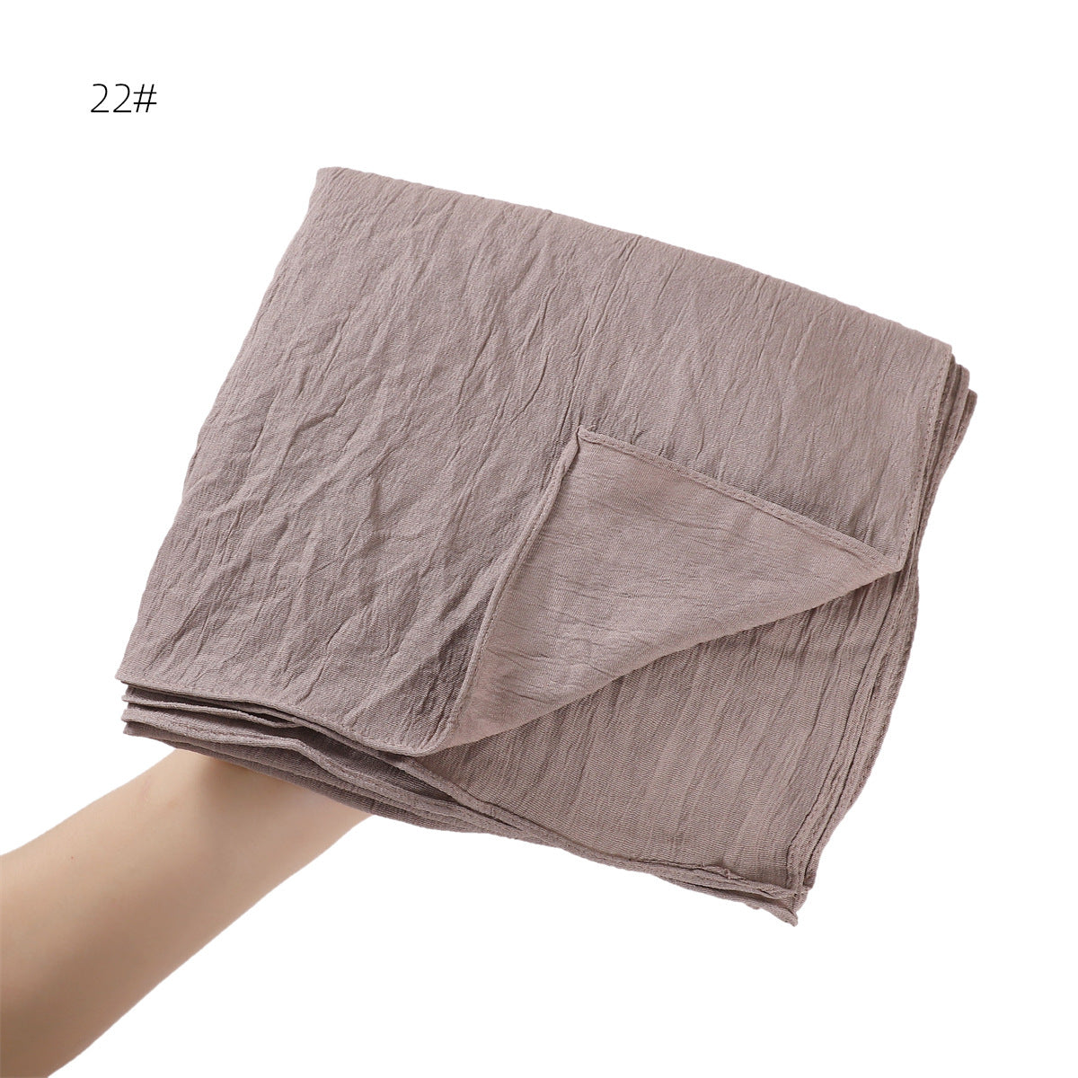 YZ198 Natural wrinkle soft long scarf solid color women's shawl