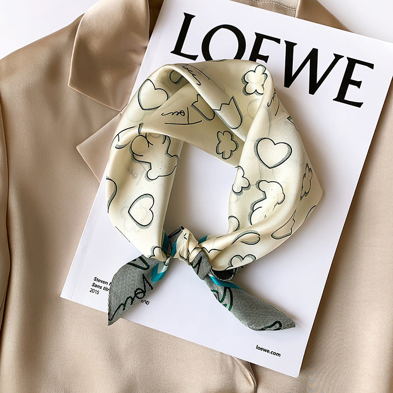 53 Silk Square Scarf 53*53cm Printed ribbon scarf
