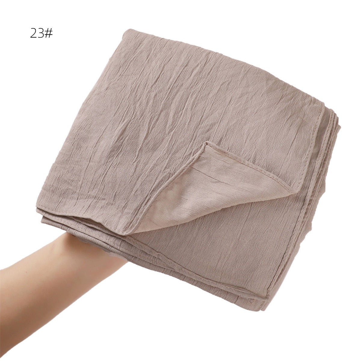 YZ198 Natural wrinkle soft long scarf solid color women's shawl