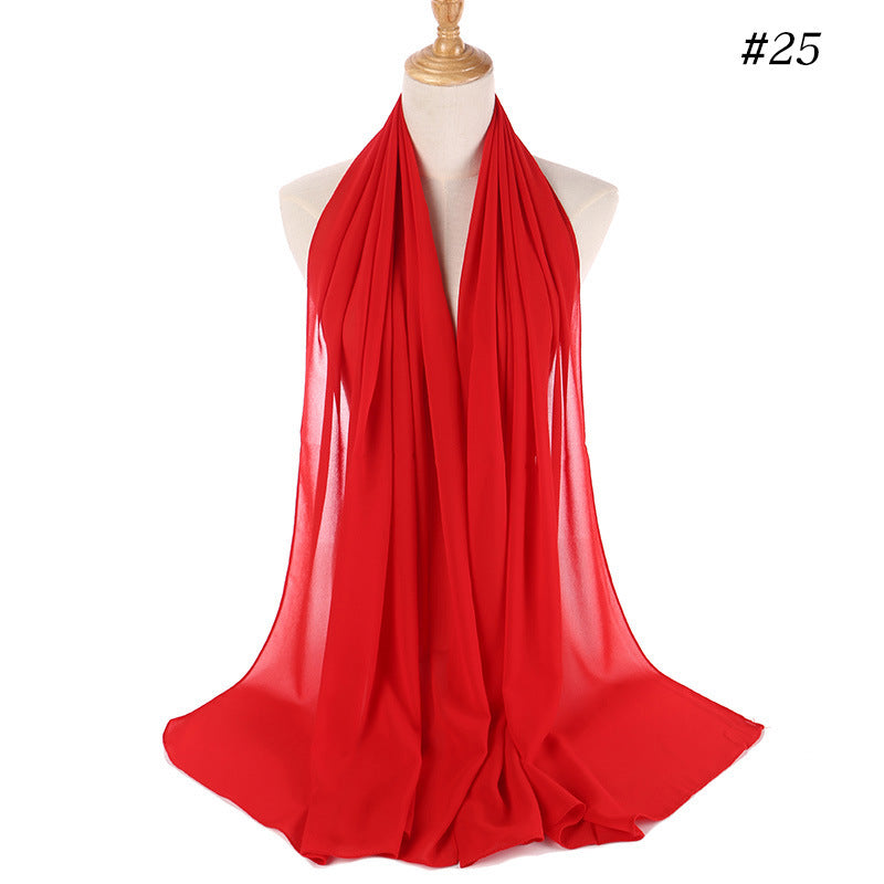 MSL006 Women's pearl chiffon bubble headscarf scarf - MinYang Fashion Apparel Accessory Manufacturer