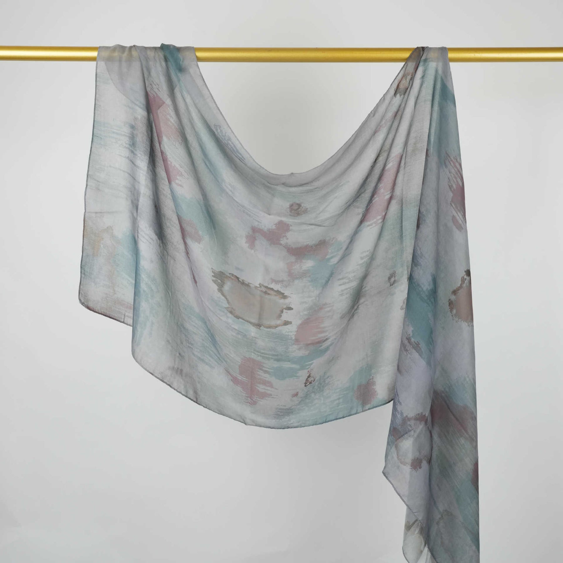 BF007 Polyester-cotton tie-dye watercolor hijab