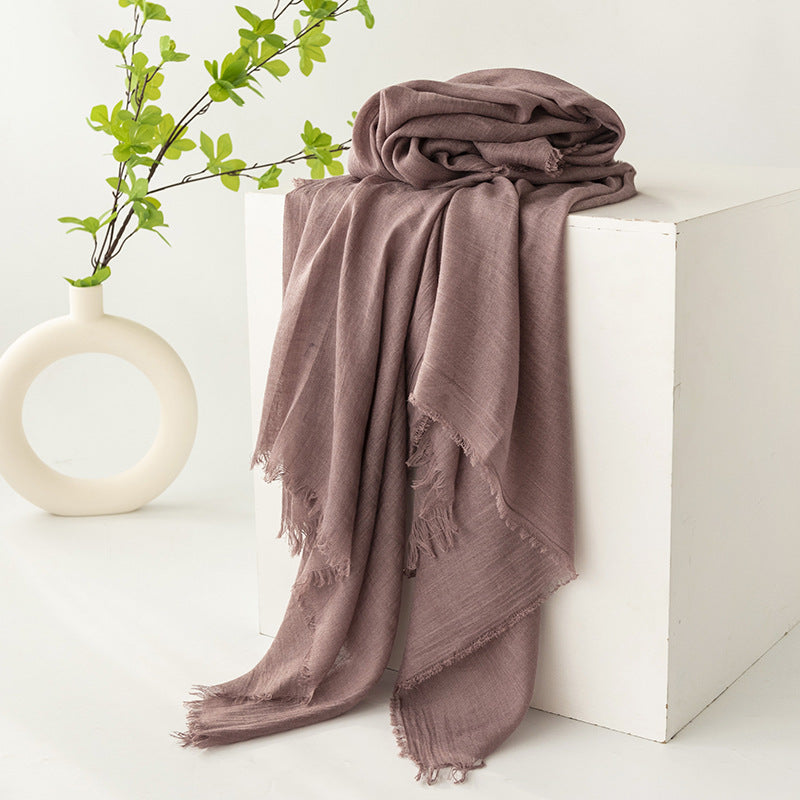FH24-5559 Cotton and linen scarf for women in spring and autumn hijab/Scarf - MinYang Fashion Apparel Accessory Manufacturer