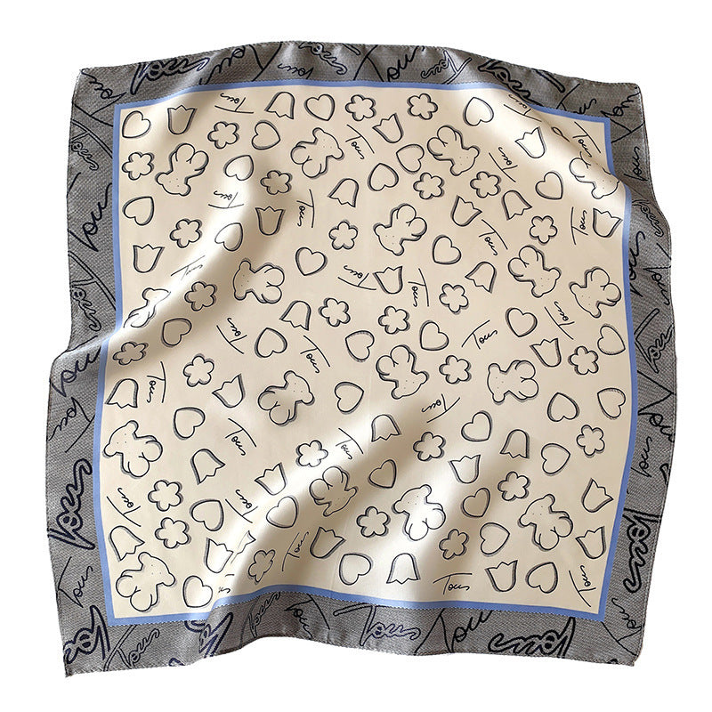 53 Silk Square Scarf 53*53cm Printed ribbon scarf