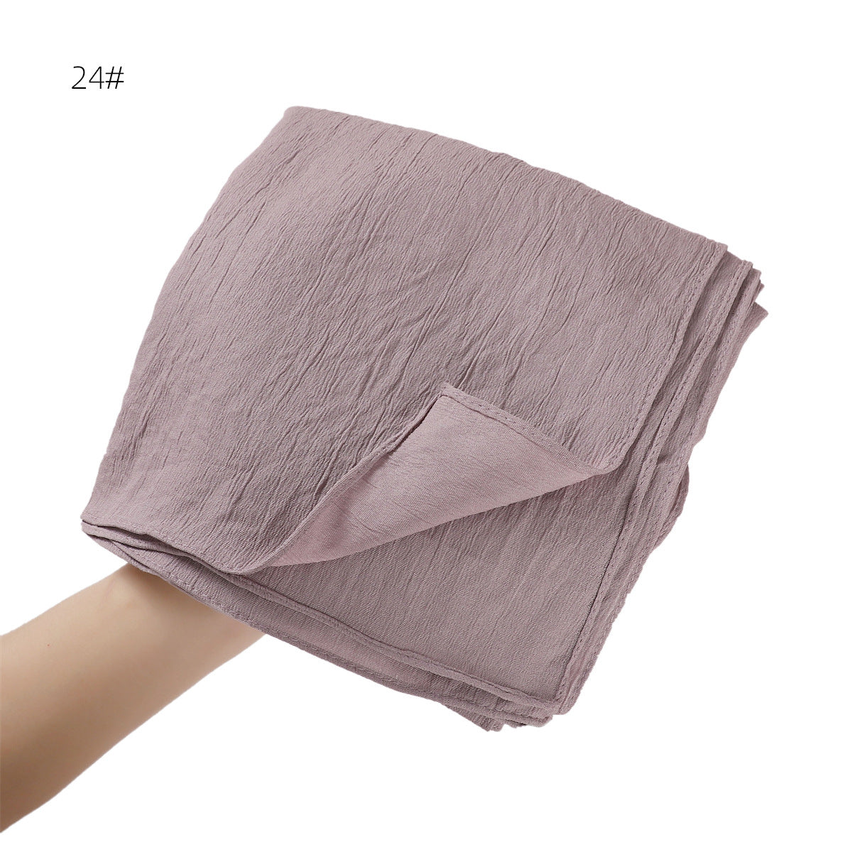 YZ198 Natural wrinkle soft long scarf solid color women's shawl