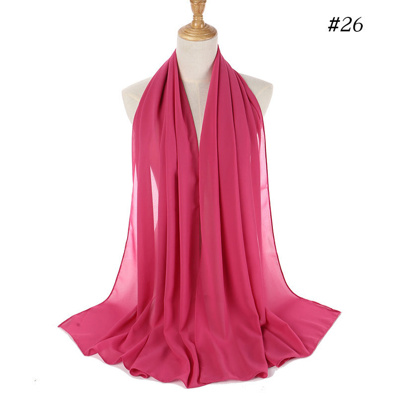 MSL006 Women's pearl chiffon bubble headscarf scarf - MinYang Fashion Apparel Accessory Manufacturer