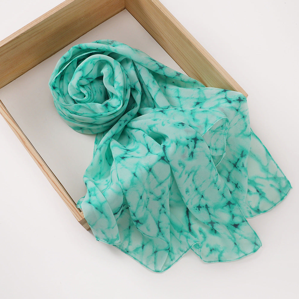 MSL358 Rose flower print hijab (MOQ:2 pieces)