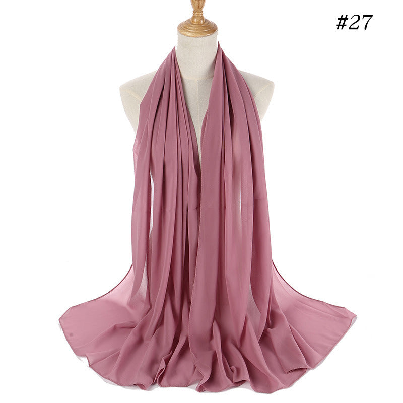 MSL006 Women's pearl chiffon bubble headscarf scarf - MinYang Fashion Apparel Accessory Manufacturer