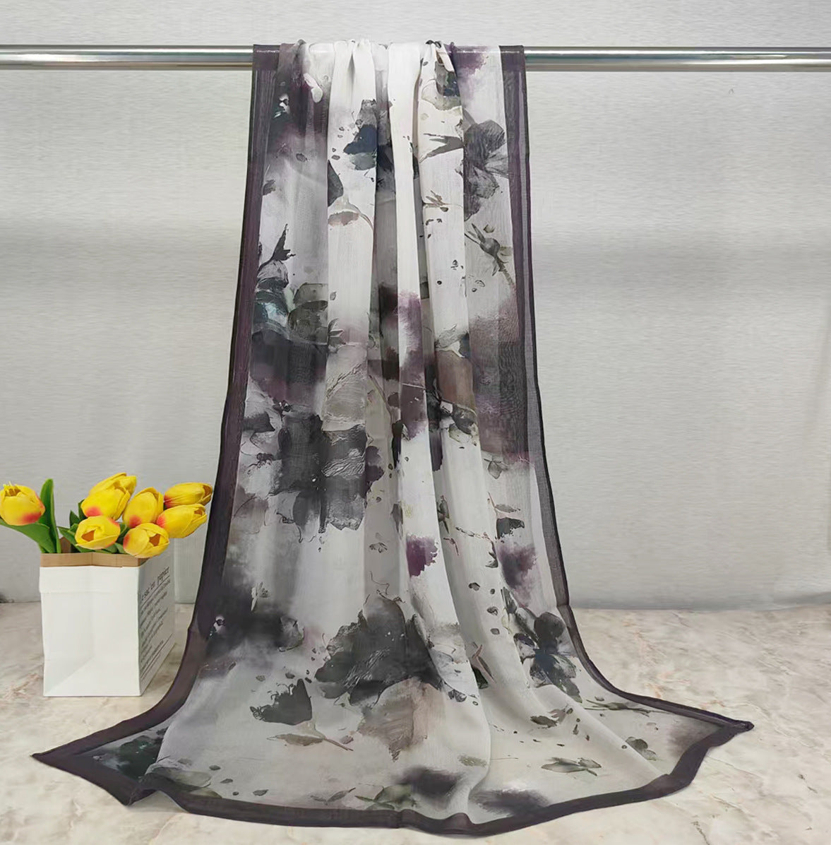 MYE001 Watercolor Modal Cotton Digital Print Scarf