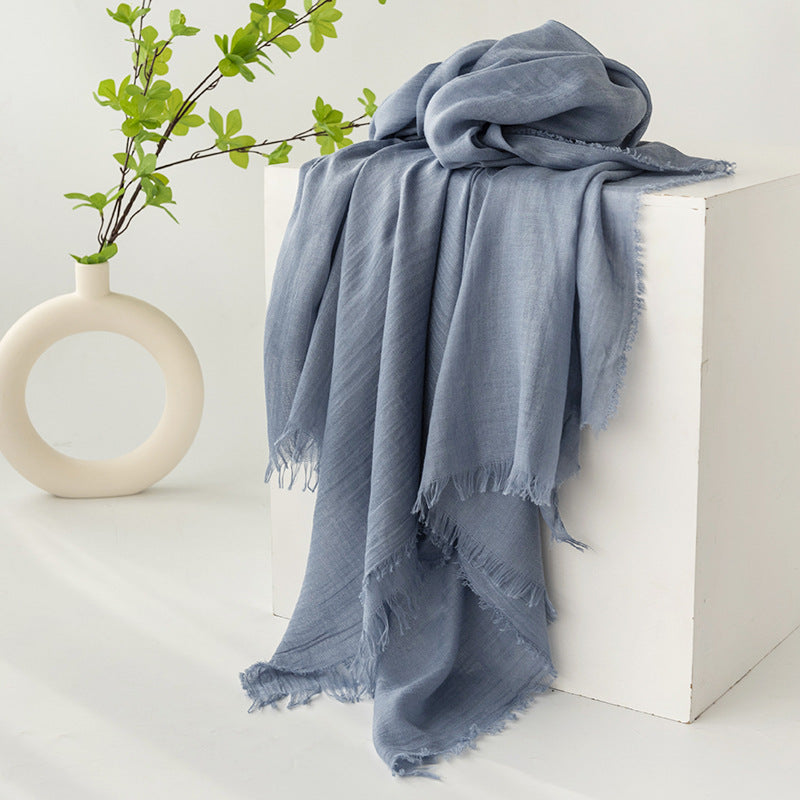FH24-5559(2) Cotton and linen scarf scarf  winter scarf - MinYang Fashion Apparel Accessory Manufacturer