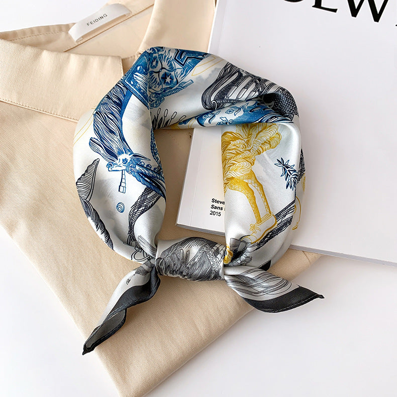 53 Silk Square Scarf 53*53cm Printed ribbon scarf