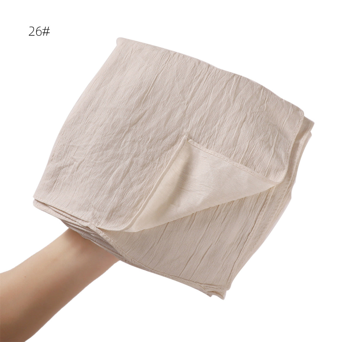 YZ198 Natural wrinkle soft long scarf solid color women's shawl