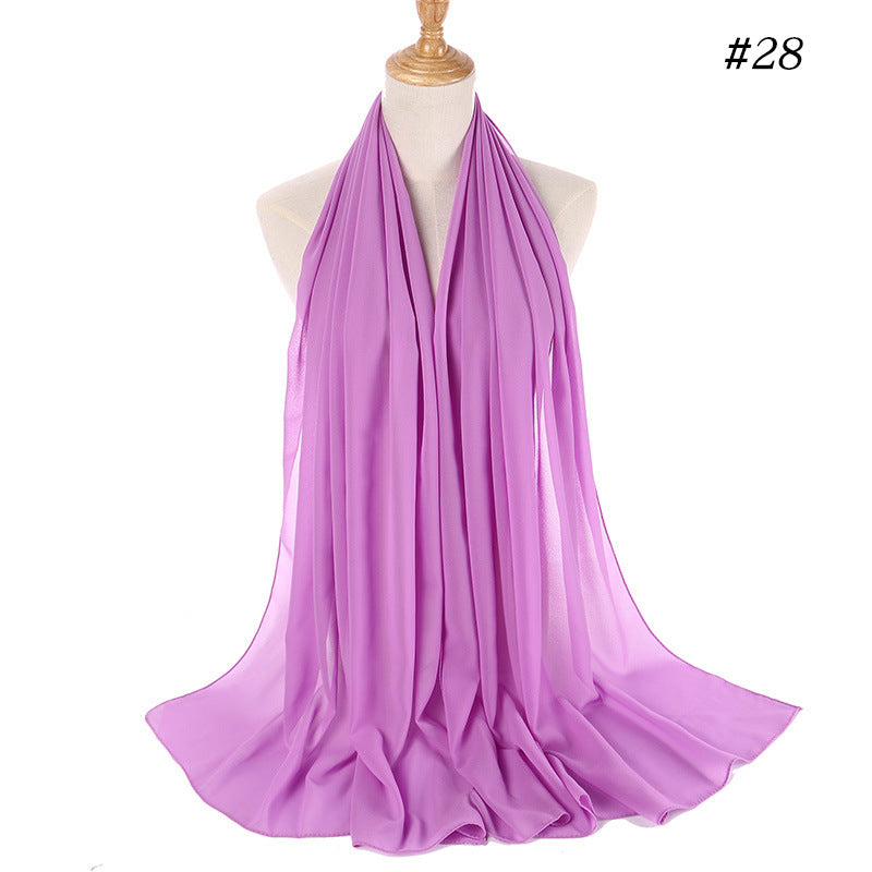 MSL006 Women's pearl chiffon bubble headscarf scarf - MinYang Fashion Apparel Accessory Manufacturer