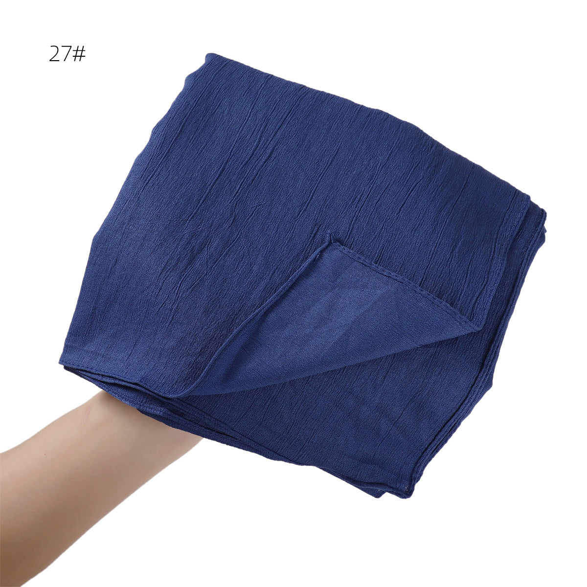 YZ198 Natural wrinkle soft long scarf solid color women's shawl