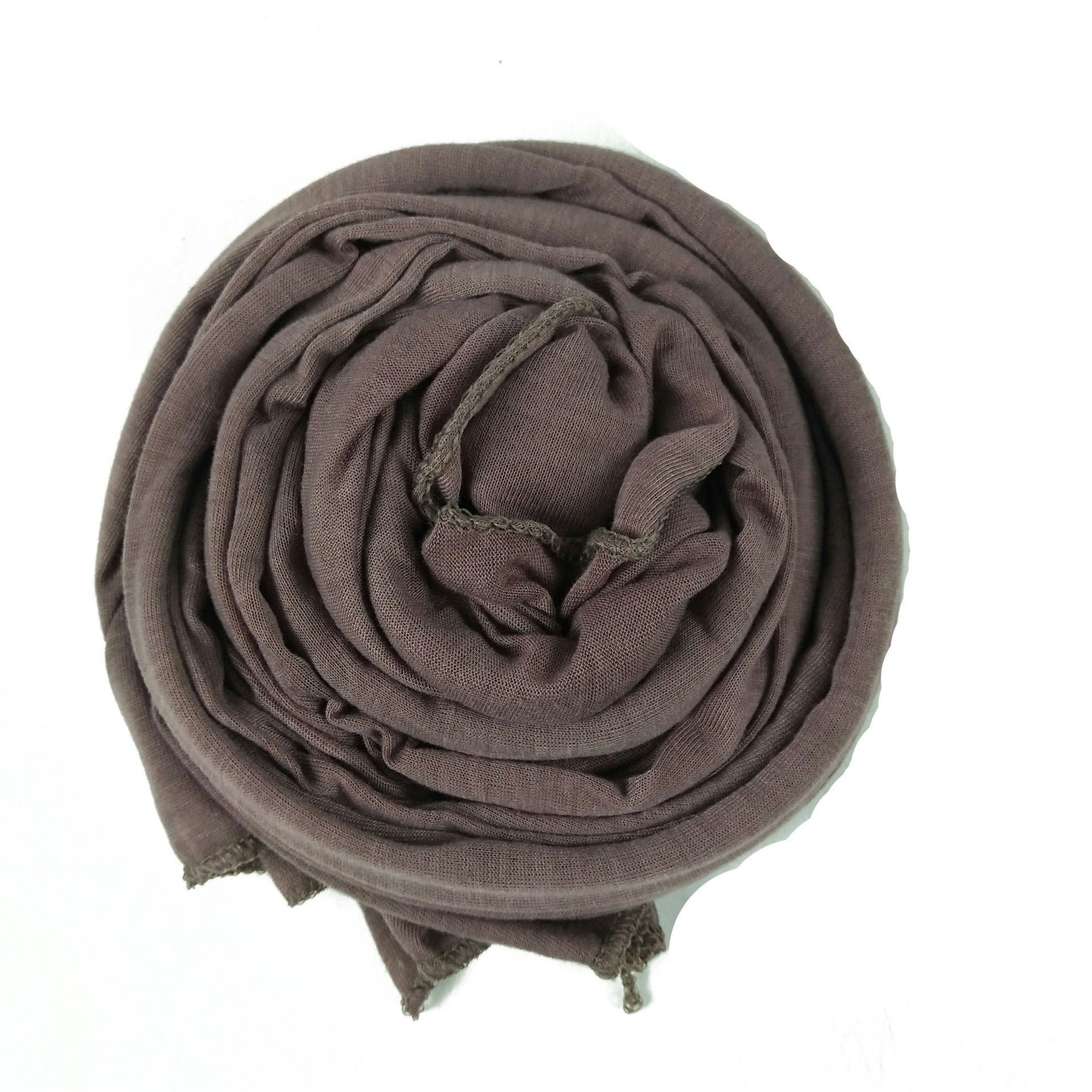 YS007 Gorro con bufanda de color liso modal