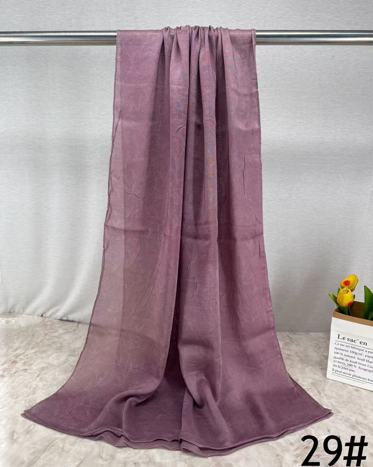 HY013 Printed modal Muslim hijab single stitch