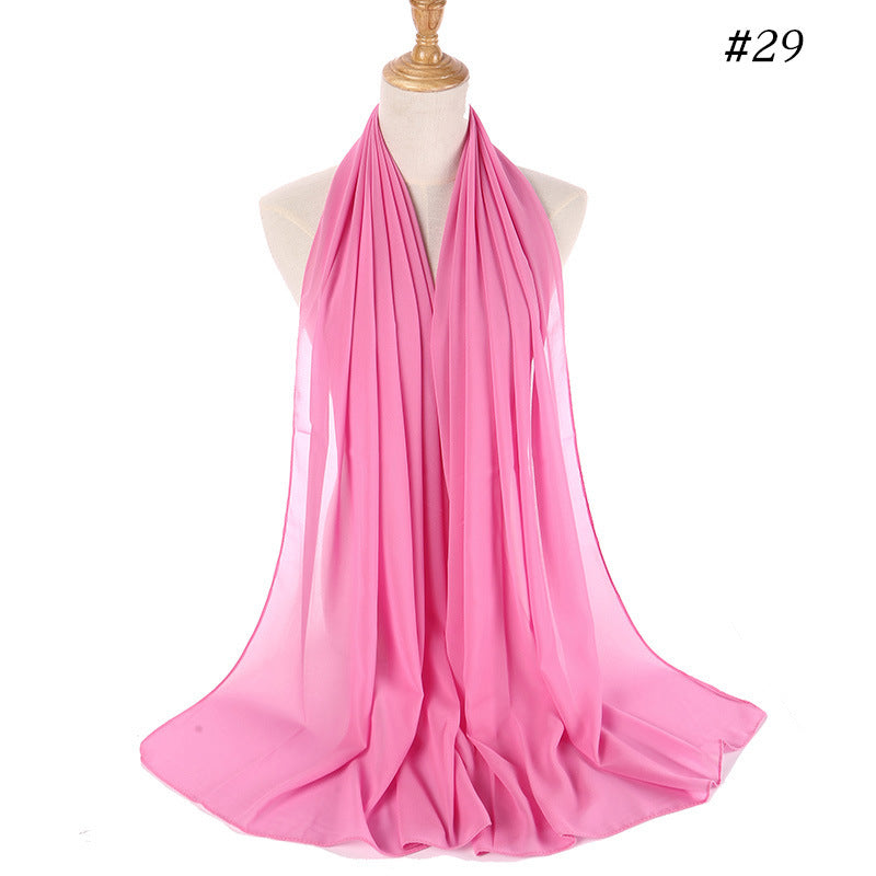 MSL006 Women's pearl chiffon bubble headscarf scarf - MinYang Fashion Apparel Accessory Manufacturer