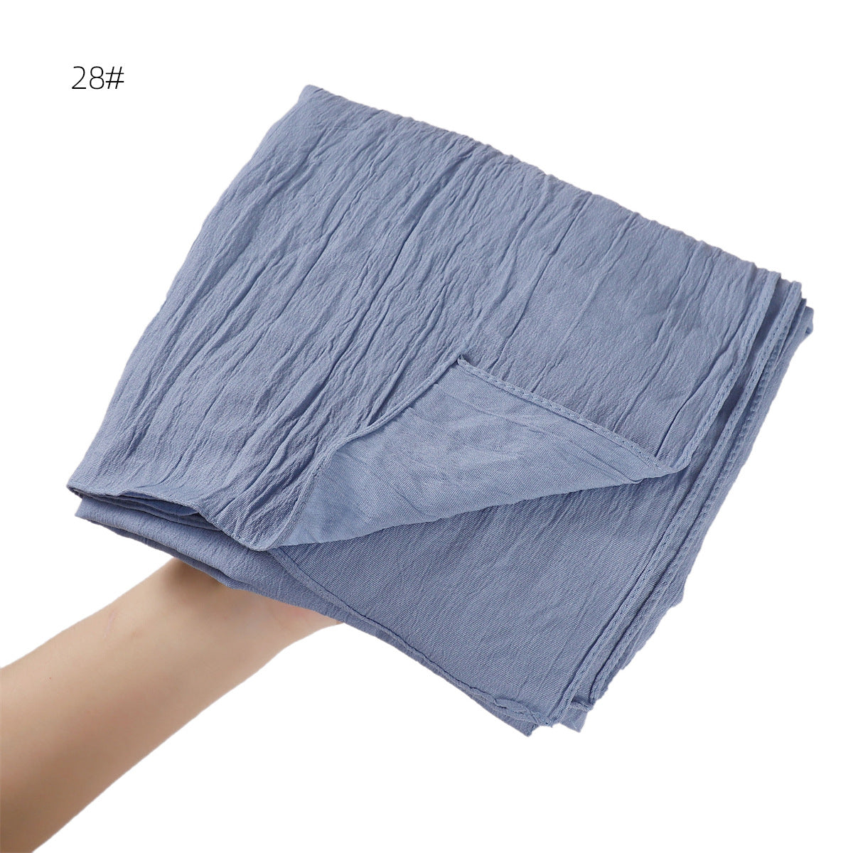 YZ198 Natural wrinkle soft long scarf solid color women's shawl