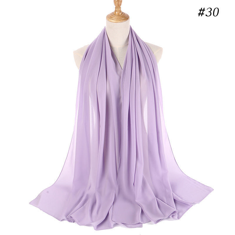 MSL006 Women's pearl chiffon bubble headscarf scarf - MinYang Fashion Apparel Accessory Manufacturer