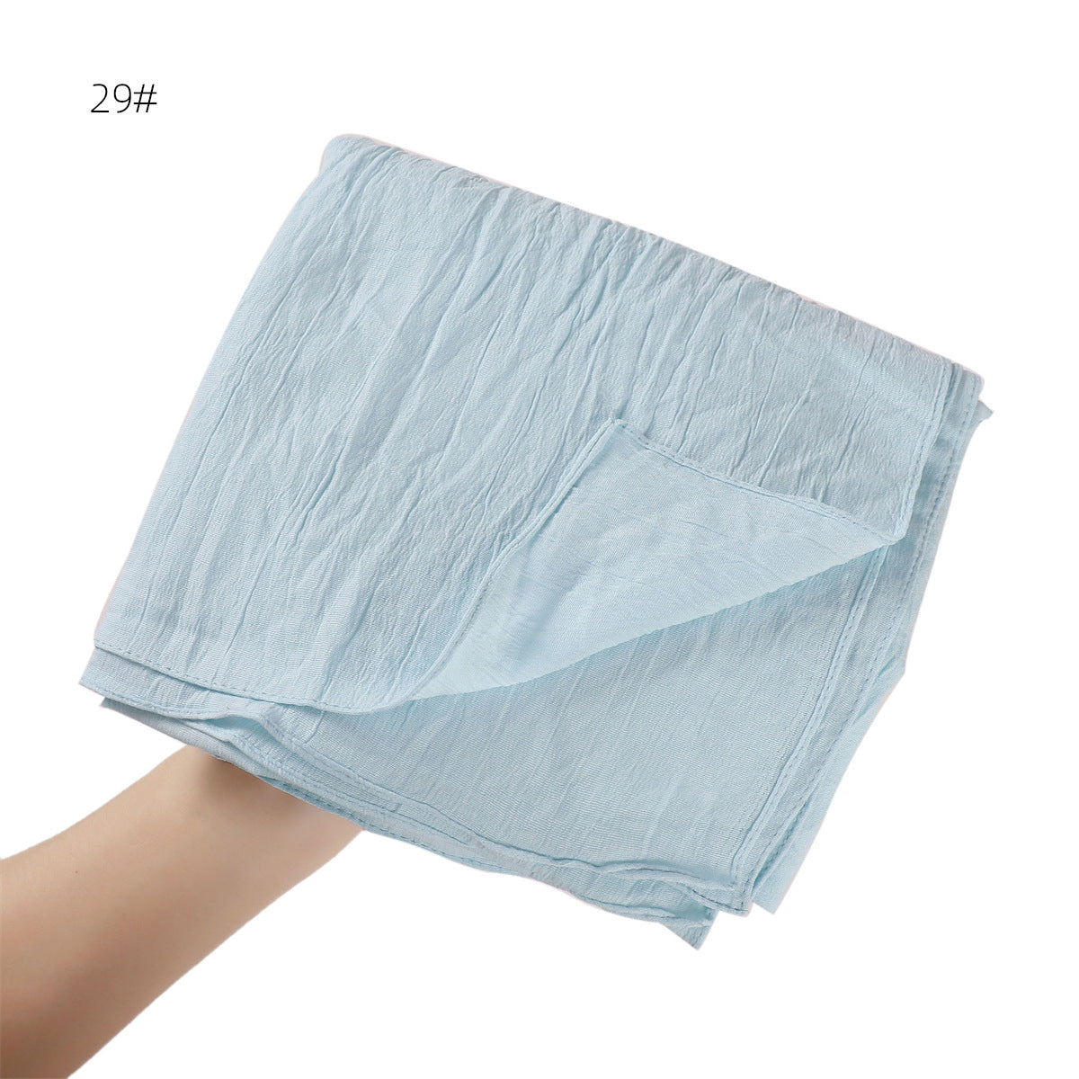 YZ198 Natural wrinkle soft long scarf solid color women's shawl