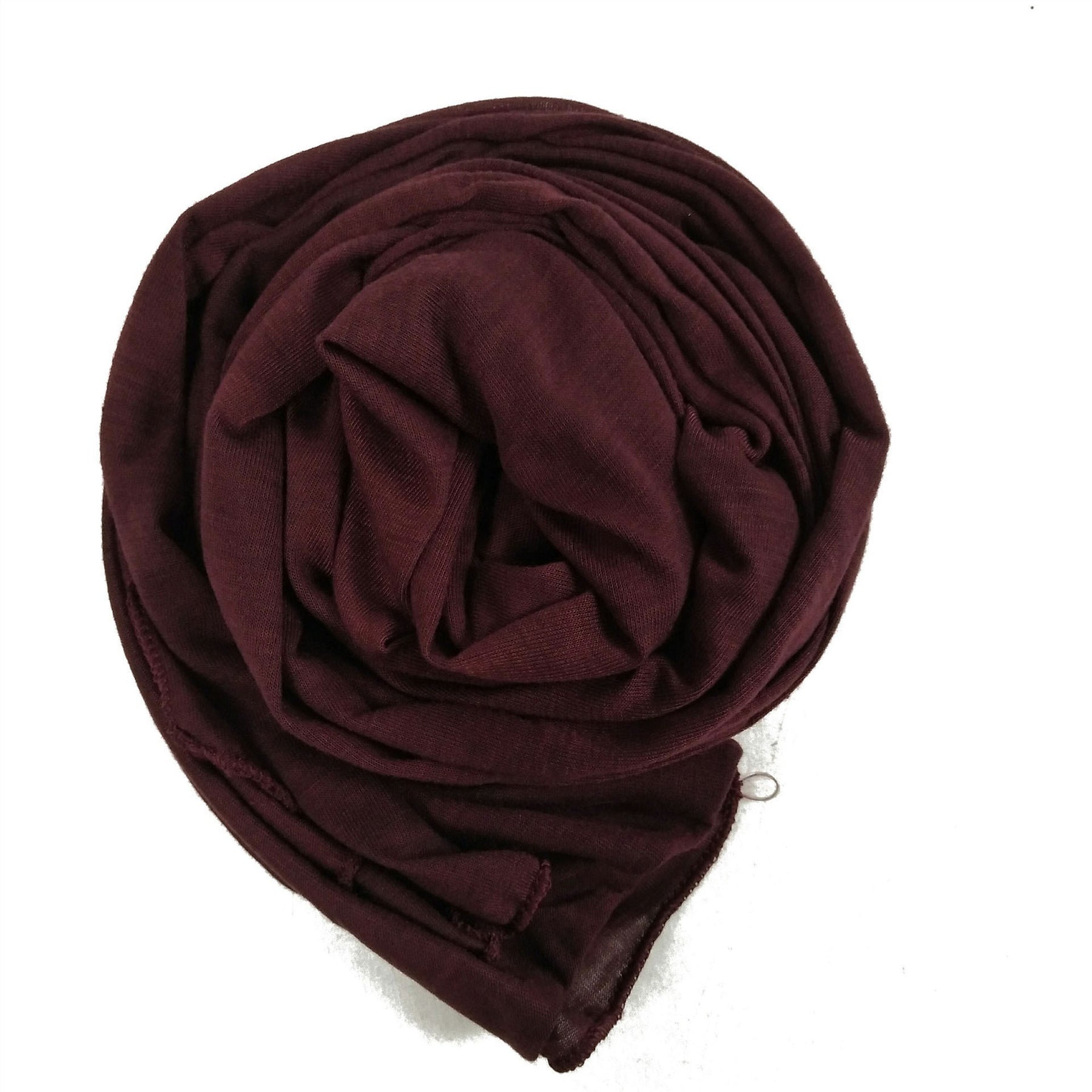 YS007 Gorro con bufanda de color liso modal