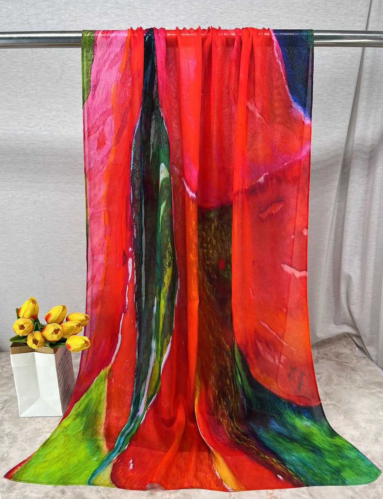 MYE001 Watercolor Modal Cotton Digital Print Scarf