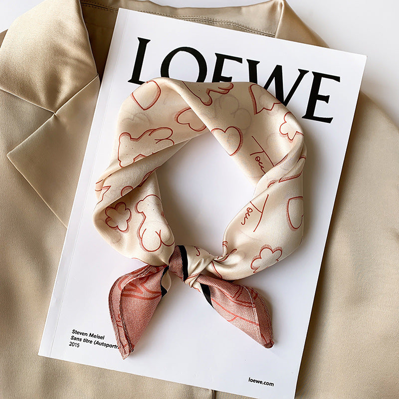 53 Silk Square Scarf 53*53cm Printed ribbon scarf