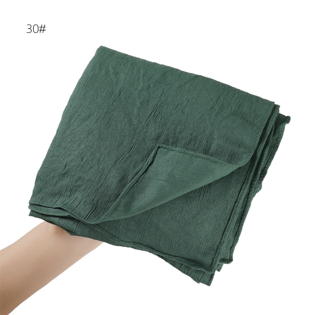 YZ198 Natural wrinkle soft long scarf solid color women's shawl