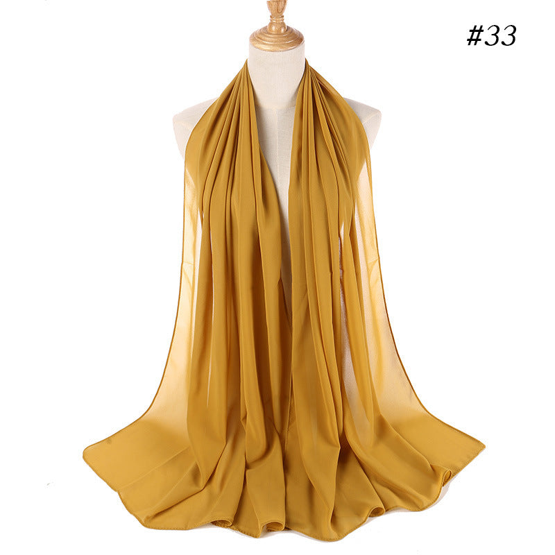 MSL006 Women's pearl chiffon bubble headscarf scarf - MinYang Fashion Apparel Accessory Manufacturer