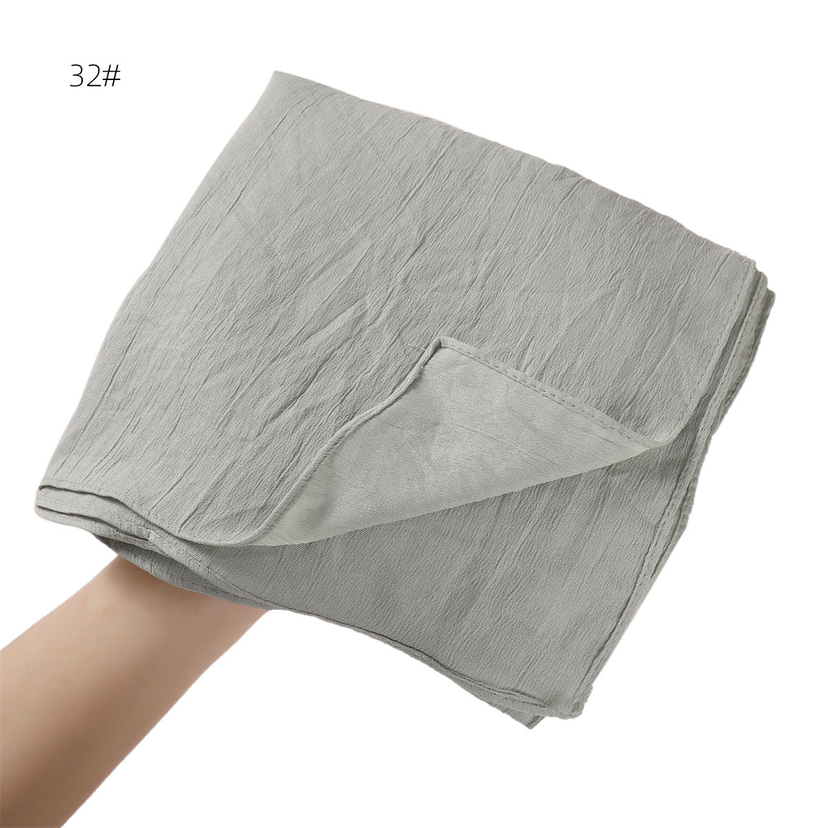 YZ198 Natural wrinkle soft long scarf solid color women's shawl