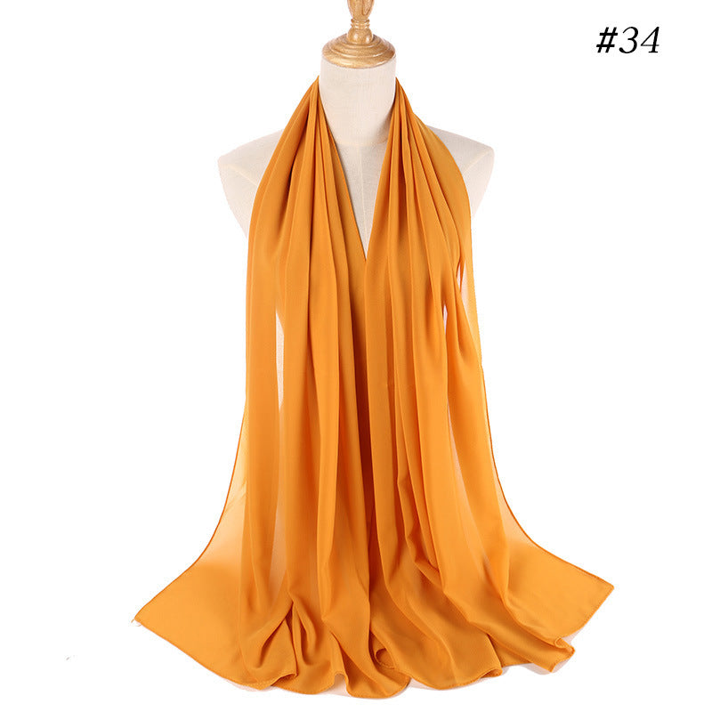 MSL006 Women's pearl chiffon bubble headscarf scarf - MinYang Fashion Apparel Accessory Manufacturer