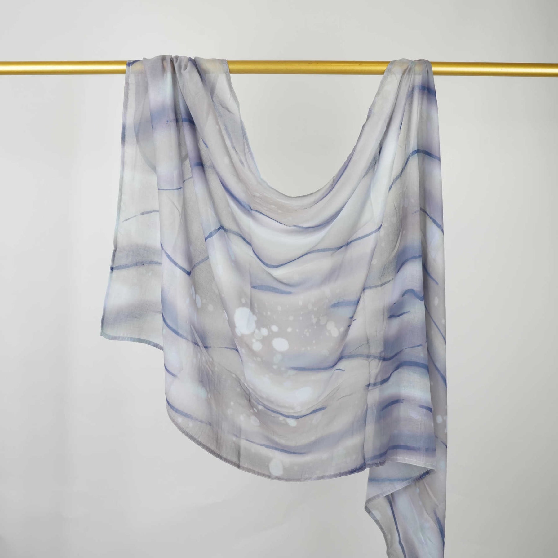 BF007 Polyester-cotton tie-dye watercolor hijab