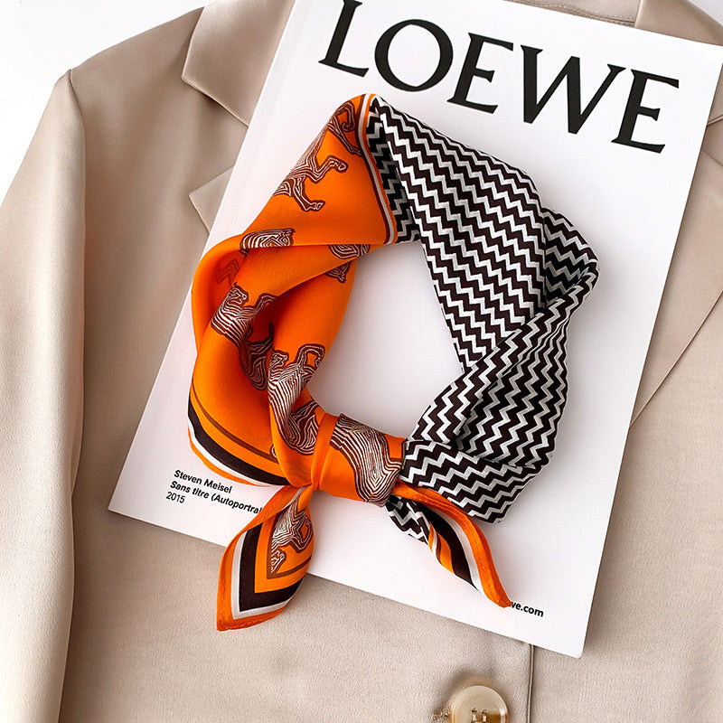 53 Silk Square Scarf 53*53cm Printed ribbon scarf