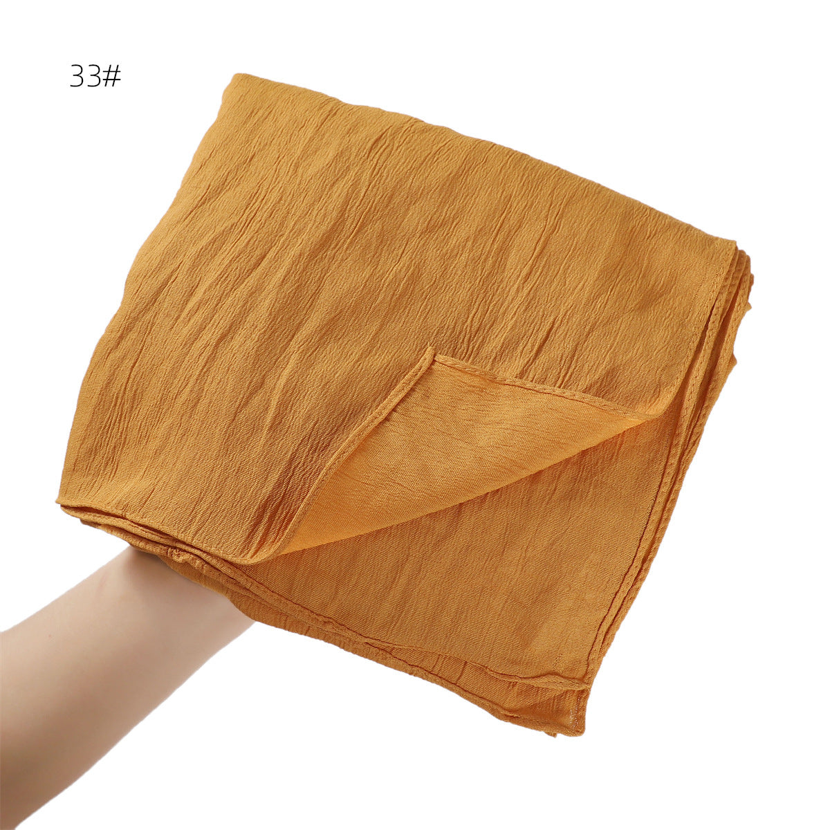 YZ198 Natural wrinkle soft long scarf solid color women's shawl