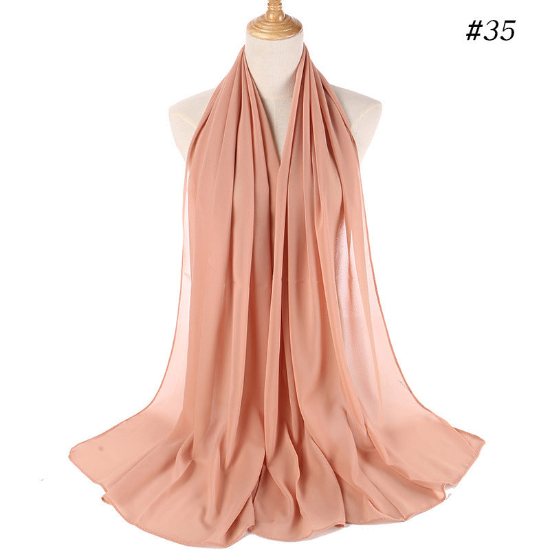 MSL006 Women's pearl chiffon bubble headscarf scarf - MinYang Fashion Apparel Accessory Manufacturer