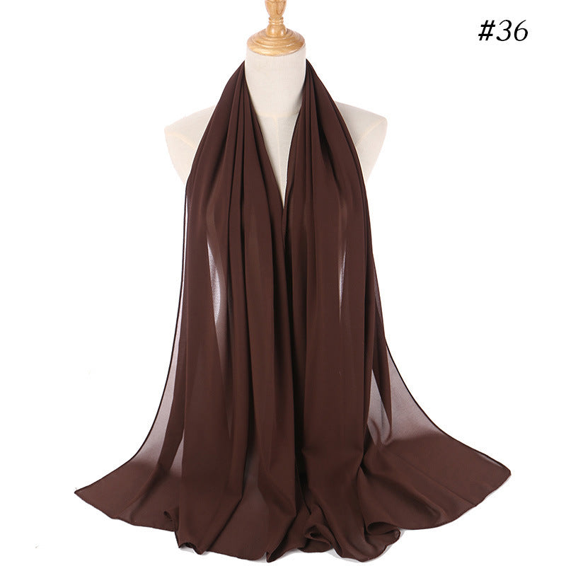 MSL006 Women's pearl chiffon bubble headscarf scarf - MinYang Fashion Apparel Accessory Manufacturer