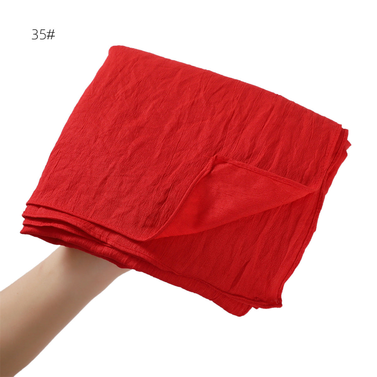 YZ198 Natural wrinkle soft long scarf solid color women's shawl