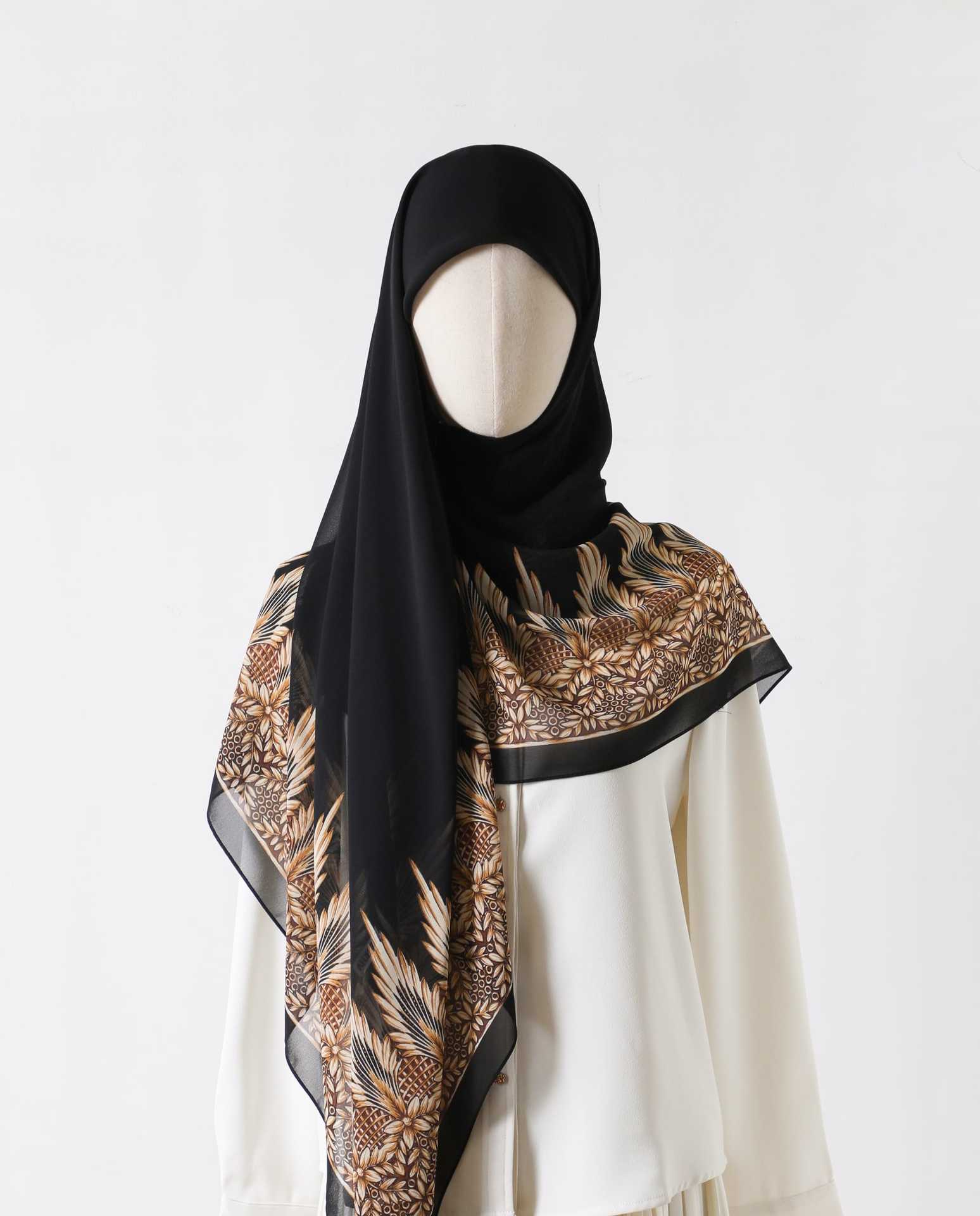 130 crystal chiffon 01 130*130cm Chiffon Scarf Silk Printed Sunscreen Scarf