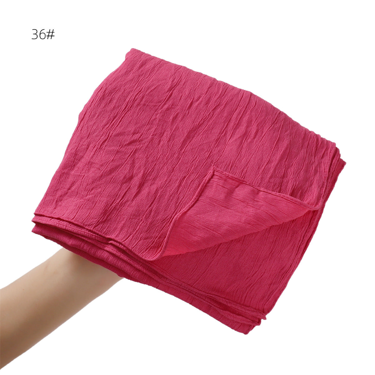 YZ198 Natural wrinkle soft long scarf solid color women's shawl