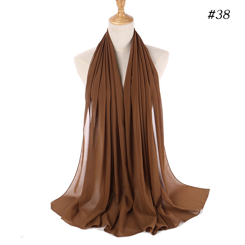 MSL006 Women's pearl chiffon bubble headscarf scarf - MinYang Fashion Apparel Accessory Manufacturer