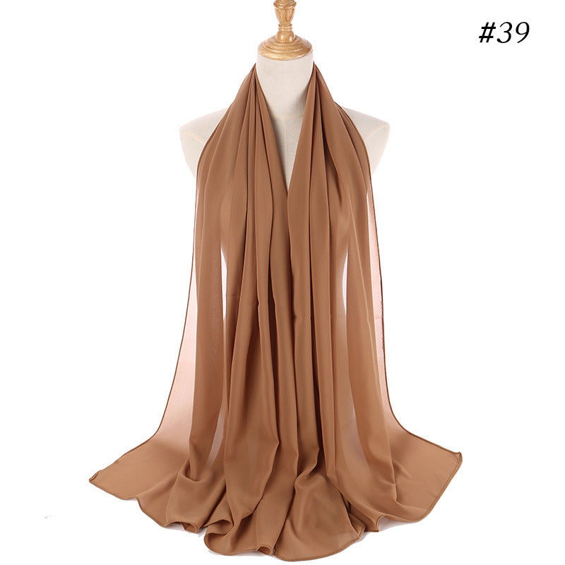 MSL006 Women's pearl chiffon bubble headscarf scarf - MinYang Fashion Apparel Accessory Manufacturer